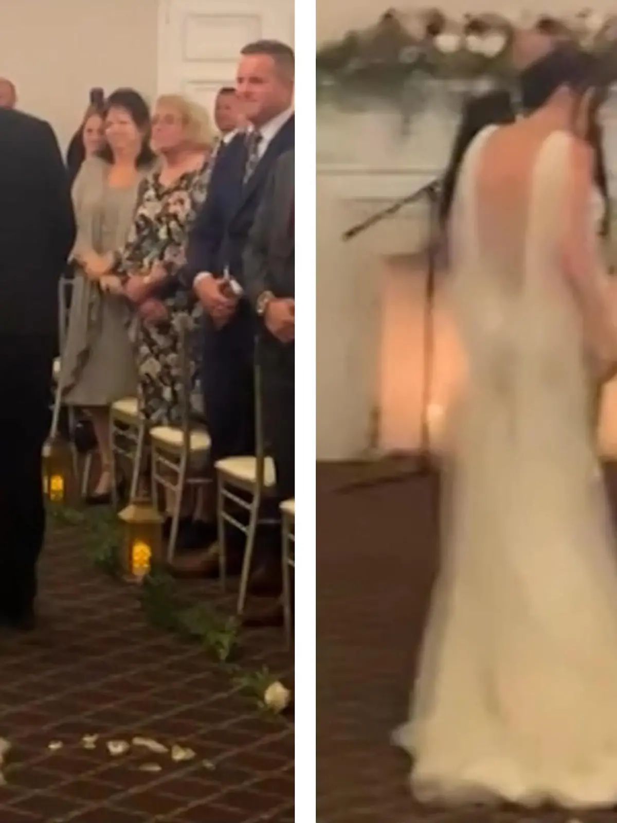 Auch wenn das so sicherlich nicht geplant war, der Vater der Braut zieht auf dem weg zum Altar alle Blicke auf sich beziehungsweise auf seinen Allerwertesten. Zum Glück war er nicht ganz nackig. Die kuriosen, aber wirklich lustigen Bilder seht ihr im Video.