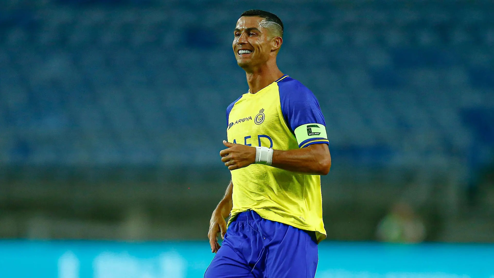 Mandatory Credit: Photo by Pressinphoto/Shutterstock 14016937c Cristiano Ronaldo of Al Nassr Al-Nassr v Benfica, Algarve Cup. Football, Algarve Stadium, Faro, Portugal - 20 Jul 2023 EDITORIAL USE ONLY No use with unauthorised audio, video, data, fixture lists outside the EU, club/league logos or live services. Online in-match use limited to 45 images 15 in extra time. No use to emulate moving images. No use in betting, games or single club/league/player publications/services. Al-Nassr v Benfica, Algarve Cup. Football, Algarve Stadium, Faro, Portugal - 20 Jul 2023 EDITORIAL USE ONLY No use with unauthorised audio, video, data, fixture lists outside the EU, club/league logos or live services. Online in-match use limited to 45 images 15 in extra time. No use to emulate moving images. No use in betting, games or PUBLICATIONxINxGERxSUIxAUTxHUNxGRExMLTxCYPxROUxBULxUAExKSAxONLY Copyright: xPressinphoto/Shutterstockx 14016937c
