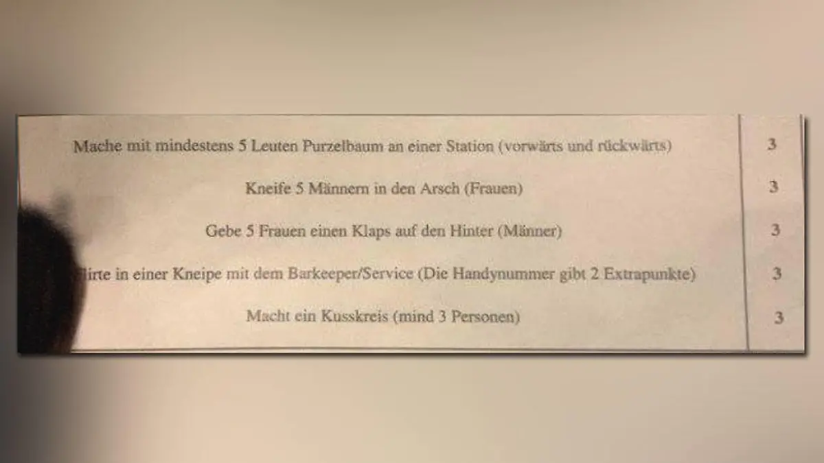 Stein des Anstoßes: Der Laufzettel zu einer Erstsemester-Veranstaltung der Universität Bielefeld.