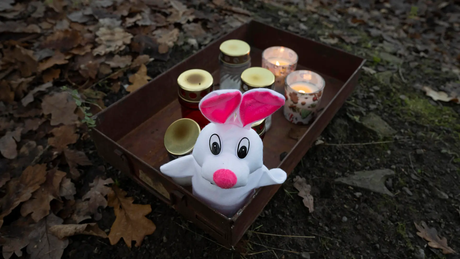 An improvised place of worship at the crime scene of the double murder at Klanovice Forest, Prague, Czech Republic, pictured on December 18, 2023. Two people, one of them a child, were found dead in the Klanovice neighbourhood on the eastern outskirts of Prague on December 15, 2023. Several dozen police officers are working to solve the double murder. CTKxPhoto/MichaelaxRihova CTKPhotoP2023121805334 PUBLICATIONxNOTxINxCZExSVK CTKPhotoP2023121805334
