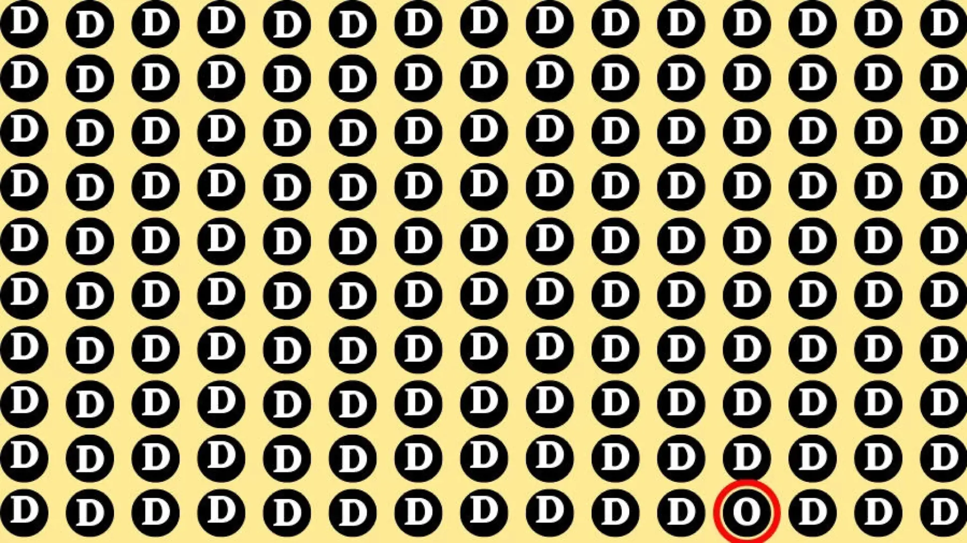 Auflösung Buchstaben-Suchbild