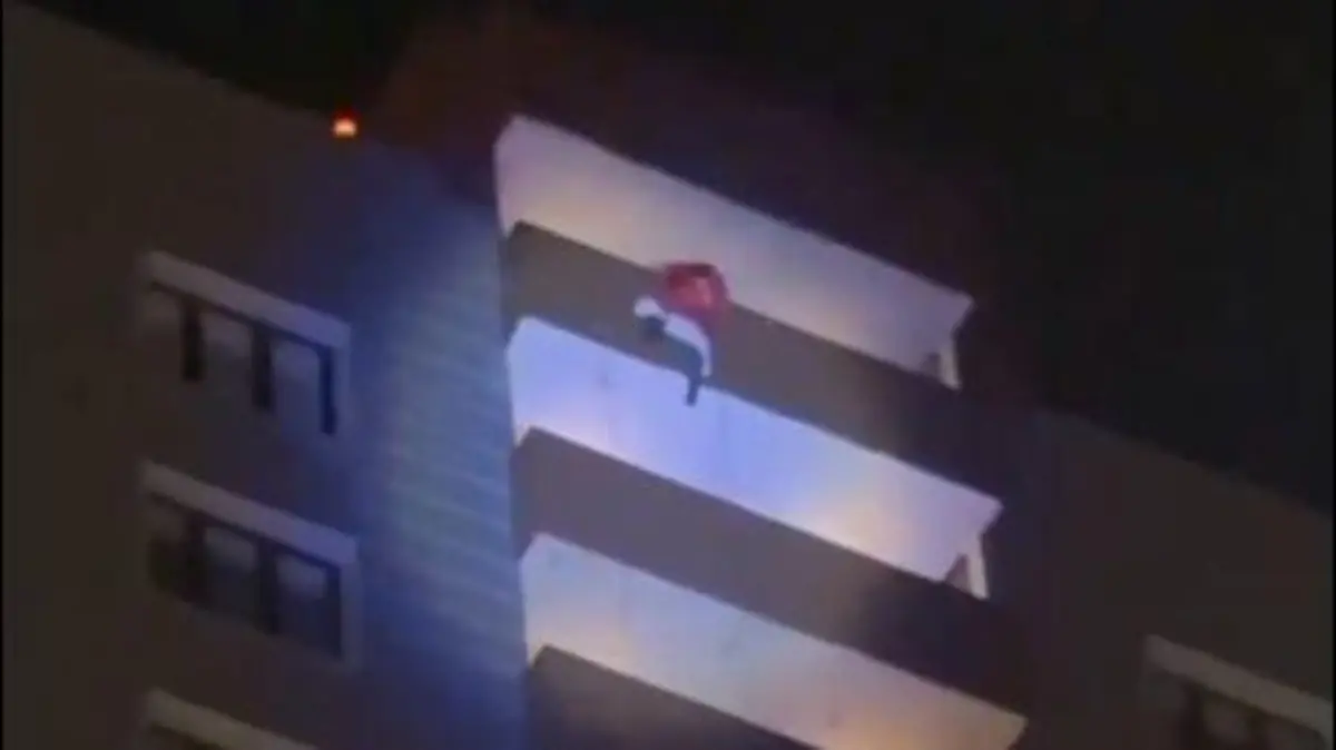 Weihnachtsmann Sturz Russland