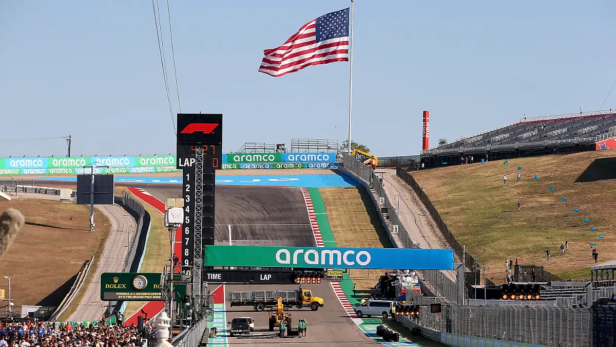 20.10.2022, Circuit of The Americas, Austin, FORMULA 1 ARAMCO UNITED STATES GRAND PRIX 2022
,im Bild
Die Start-Ziel Gerade in Austin.
