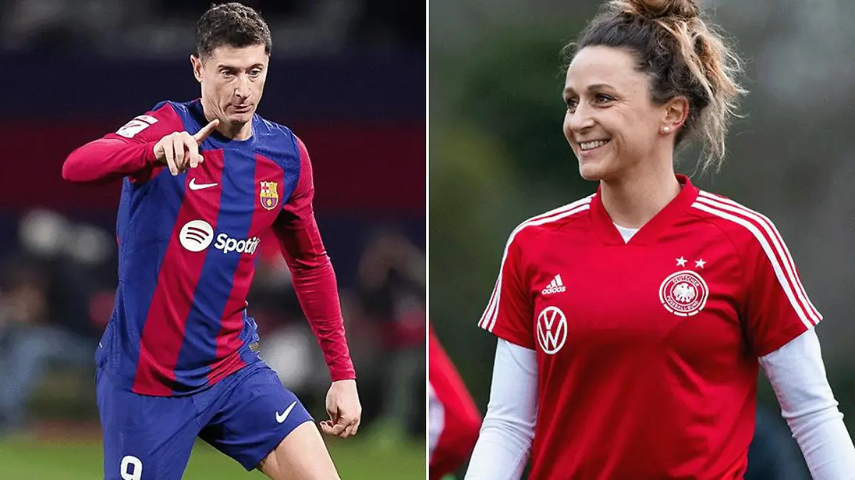 Robert Lewandowski und Ramona Petzelberger