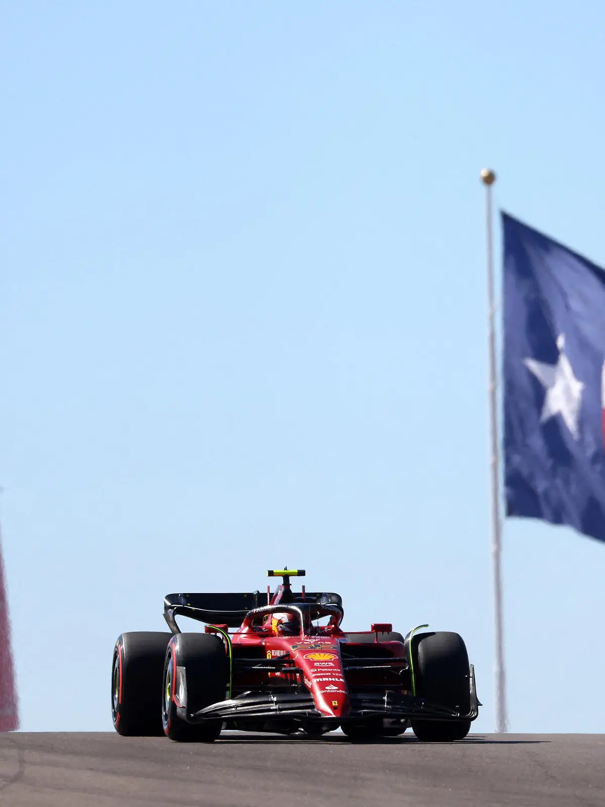 Formula One F1 - United States Grand Prix - Circuit of the Americas, Austin, Texas, U.S. - October 21, 2022 Ferrari's Carlos Sainz Jr. in action during practice REUTERS/Mike Segar