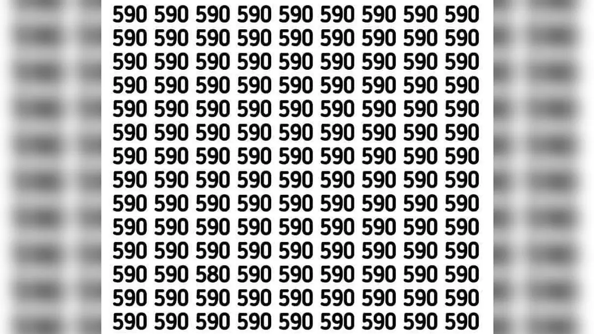 Suchbild: Überall die Zahl 590. Aber wo versteckt sich hier die 580?