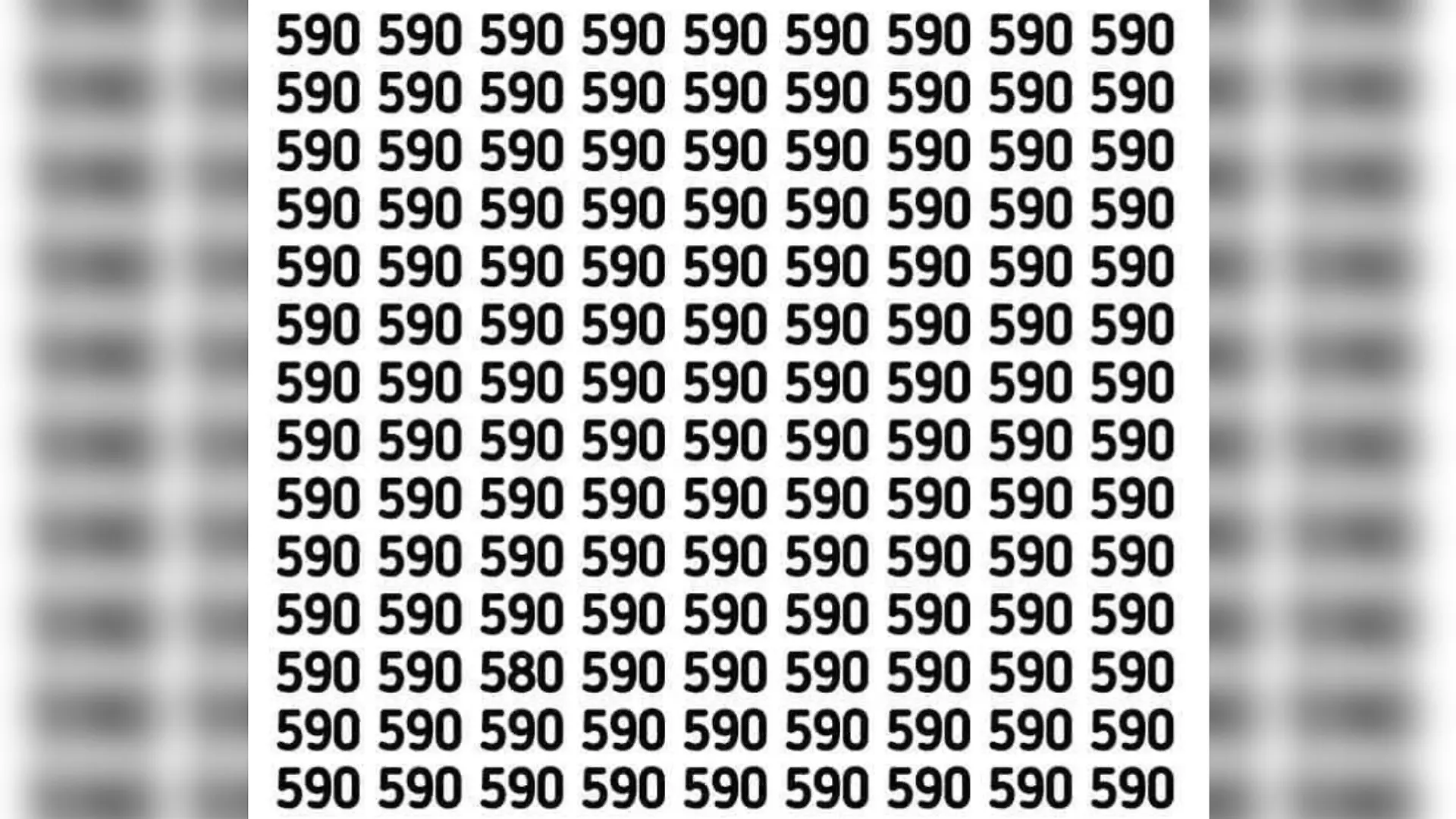 Suchbild: Überall die Zahl 590. Aber wo versteckt sich hier die 580?