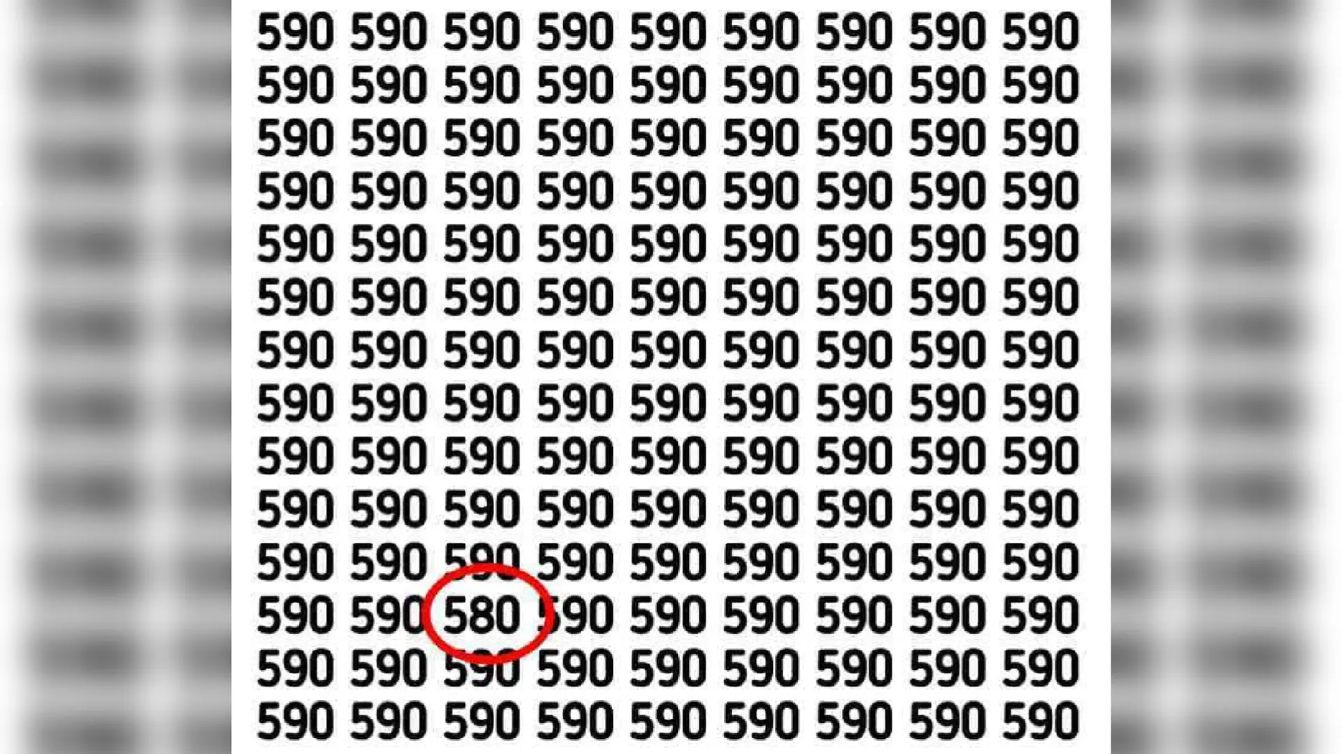 Suchbild: Überall die Zahl 590. Aber eine 580 versteckt sich hier!