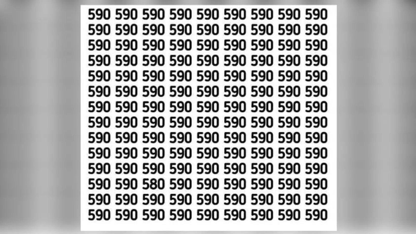 Findet die Zahl 580 in fünf Sekunden!