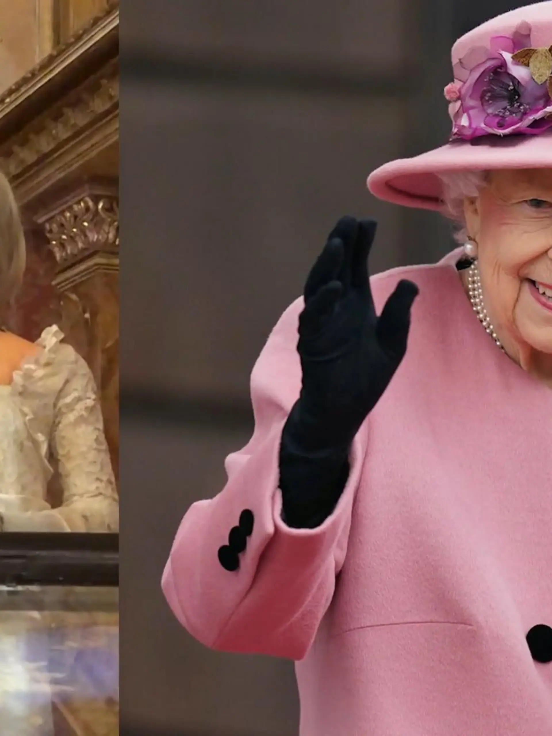 Völlig entstellten Wachsversion von Königin Elizabeth II.