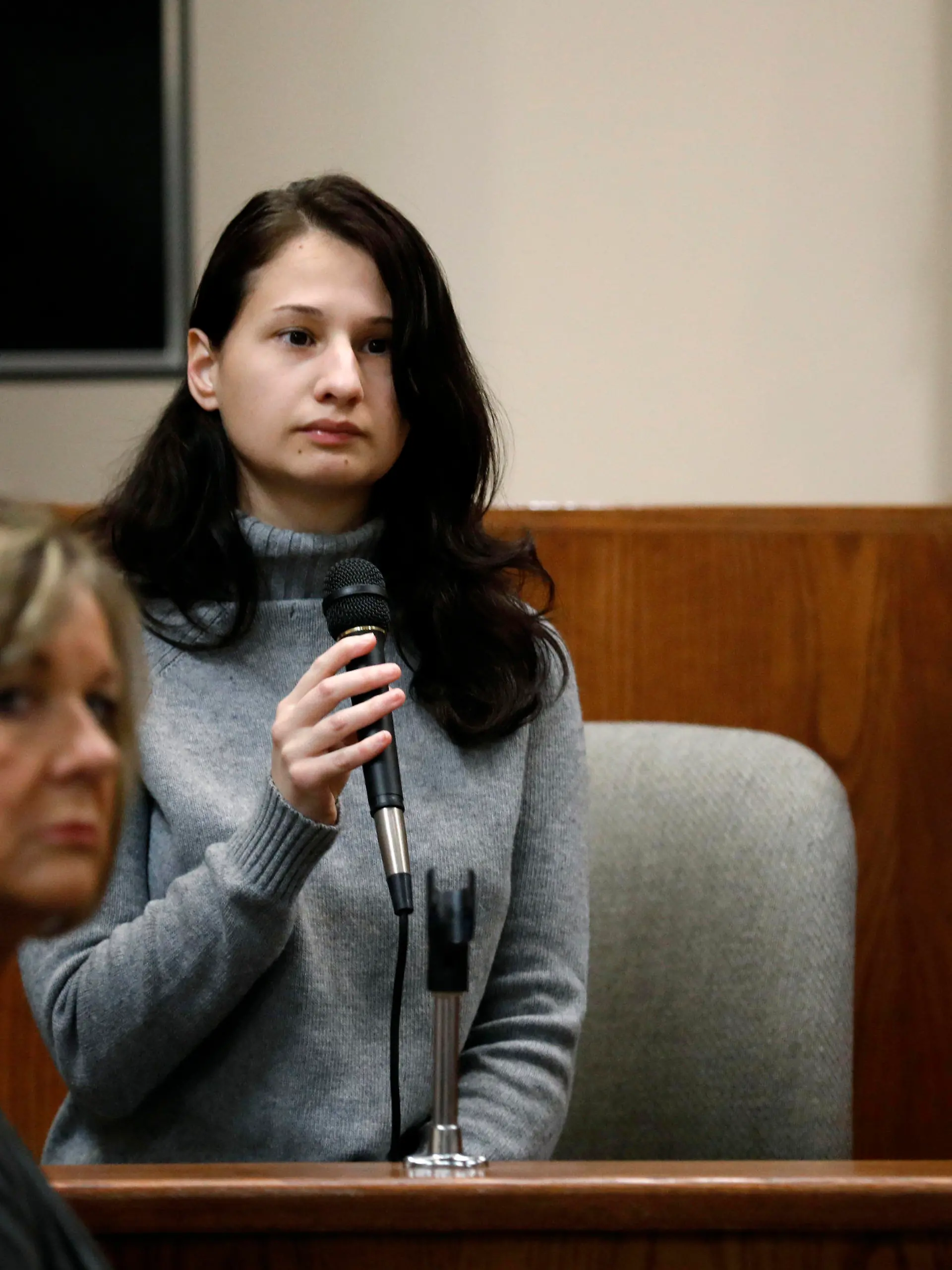 FILE - Gypsy Rose Blanchard takes the stand during the trial of her ex-boyfriend Nicholas Godejohn, Nov. 15, 2018, in Springfield, Mo. Blanchard, the Missouri woman who admitted to convincing her online boyfriend to kill her abusive mother after being forced to pretend for years she was suffering from leukemia, muscular dystrophy and other serious illnesses, is set to be paroled Thursday, Dec. 28, 2023. (Nathan Papes/The Springfield News-Leader via AP, File)