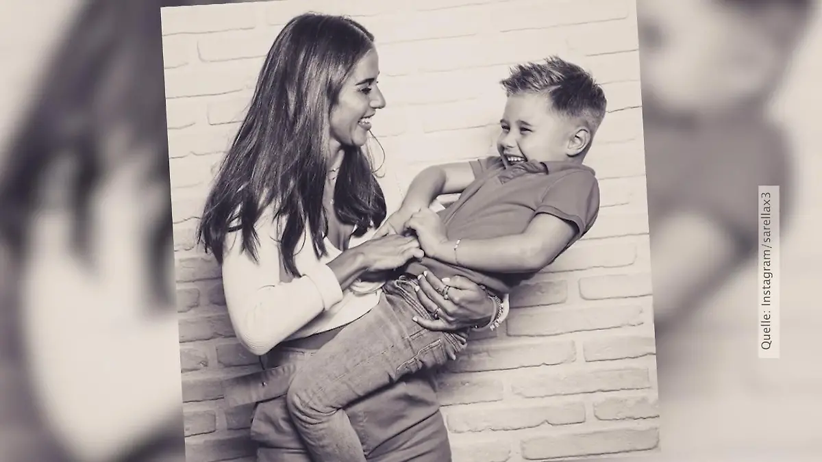 Sarah Engels mit ihrem Sohn Alessio