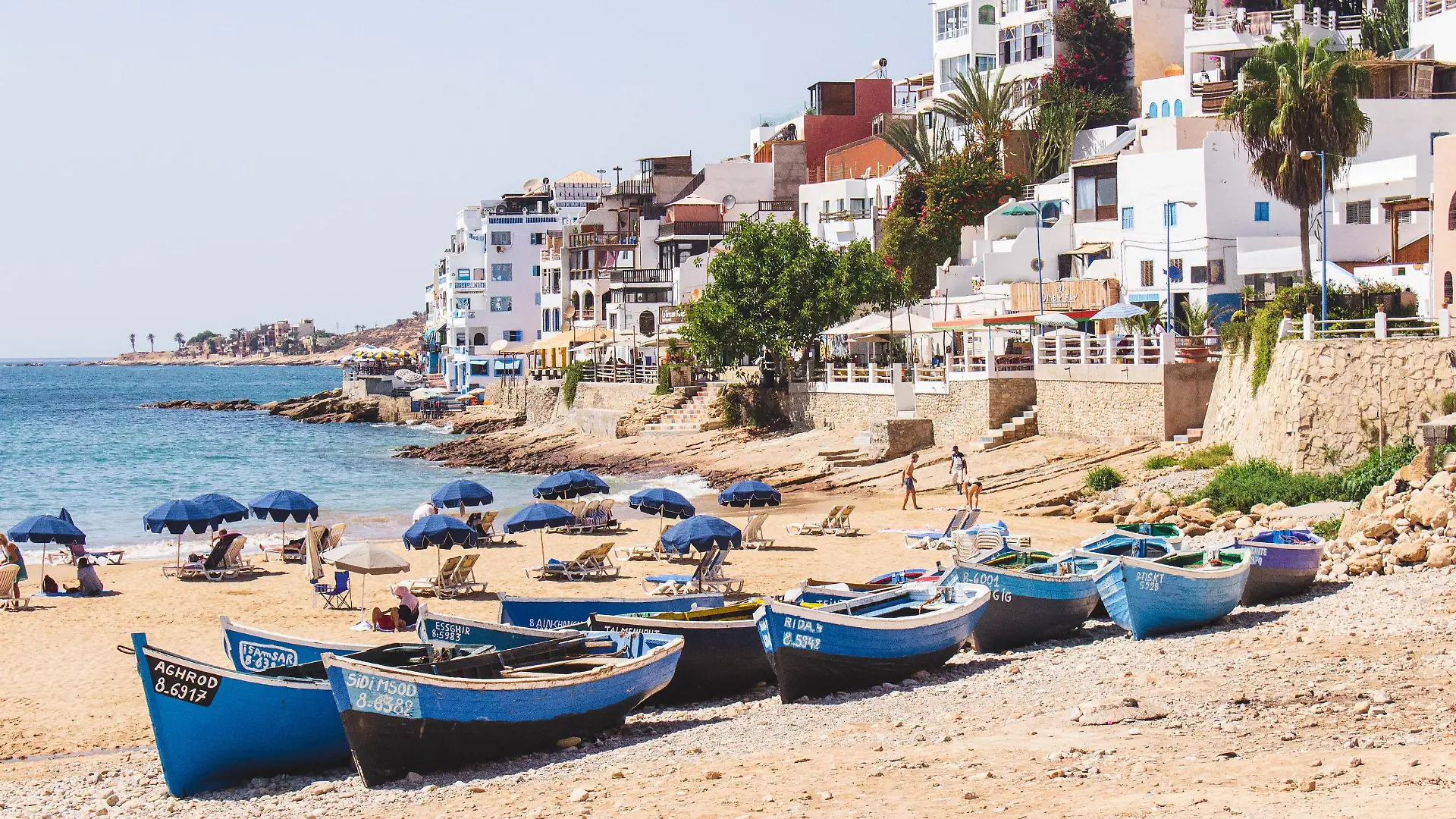 Der Angriff ereignete sich an der marokkanischen Atlantikküste bei Agadir. Im Bild Taghazout, nahe Agadir (Symbolbild).