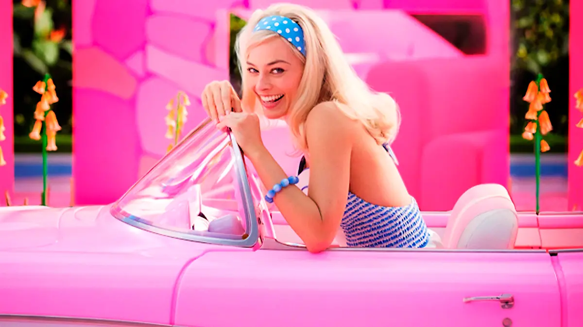 This image released by Warner Bros. Pictures shows Margo Robbie in character in the film "Barbie," releasing summer 2023. (Jaap Buitendijk/Warner Bros. Pictures via AP)