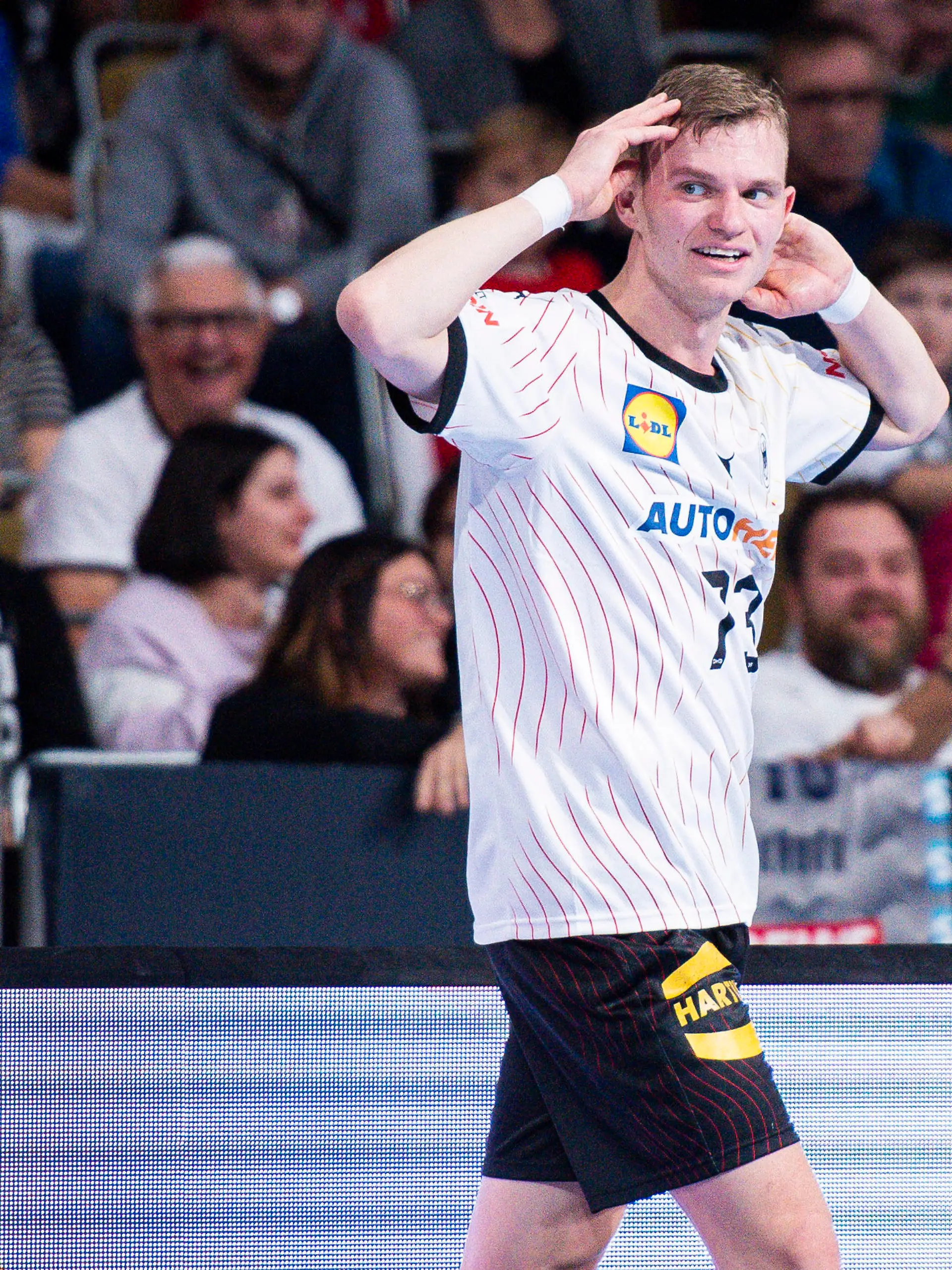 05.11.2023 - Tag des Handballs 2023, Herren-Länderspiel, Deutschland - Ägypten: Timo Kastening (Deutschland) Foto: Noah Wedel
