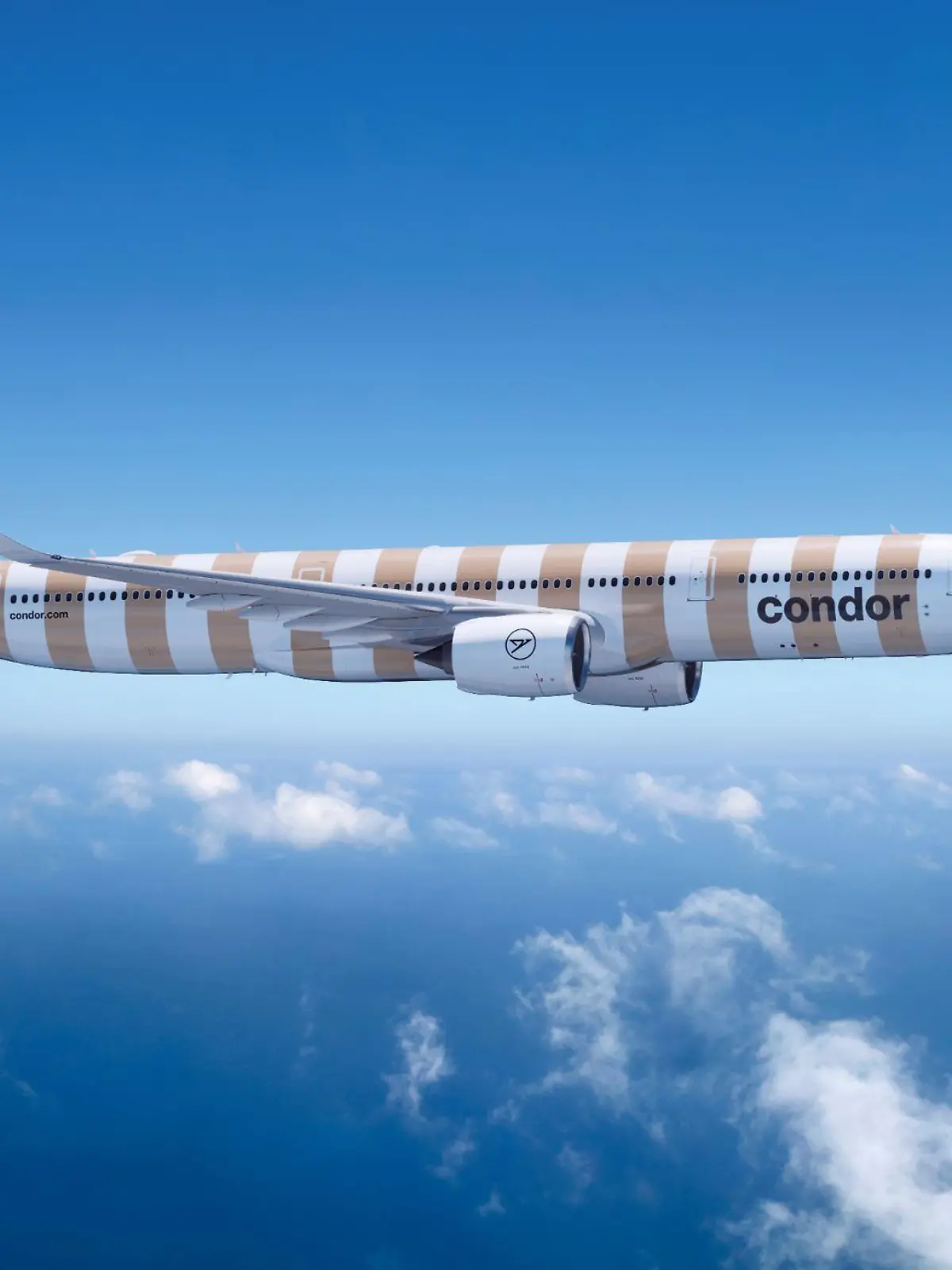 Ein Airbus A330neo der Fluggesellschaft Condor während eines Fluges