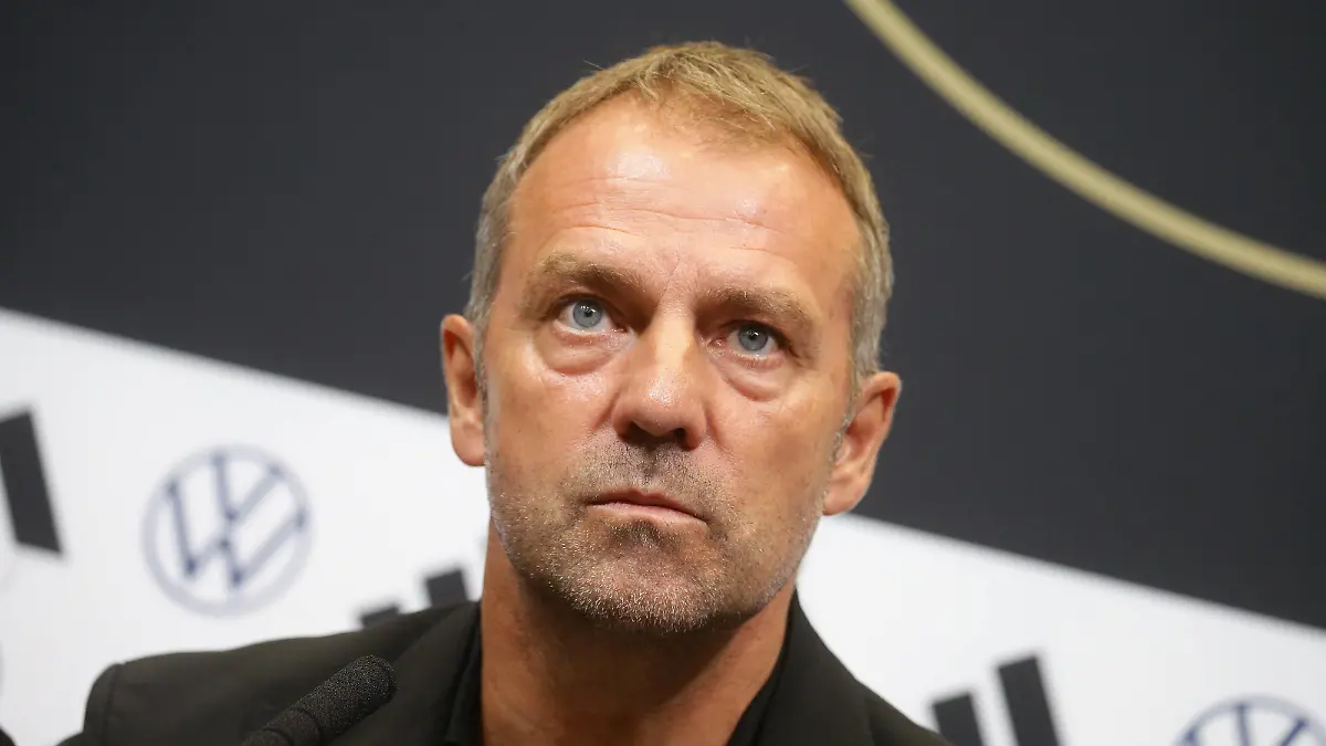 London , Fußball UEFA Nations League Pressekonferenz Deutschland , Bundestrainer Hansi Flick *** London , soccer UEFA Nations League press conference Germany , national coach Hansi Flick