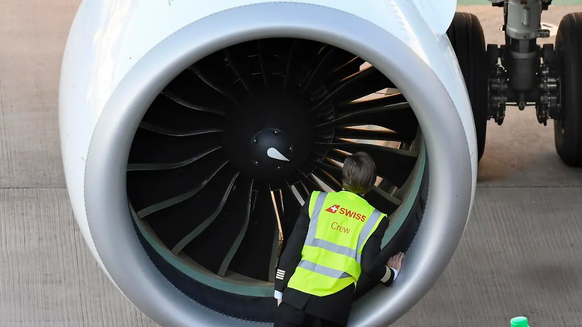Flugzeugturbine Pilot Sichterheitscheck