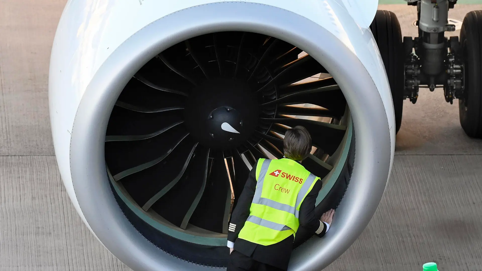 Flugzeugturbine Pilot Sichterheitscheck