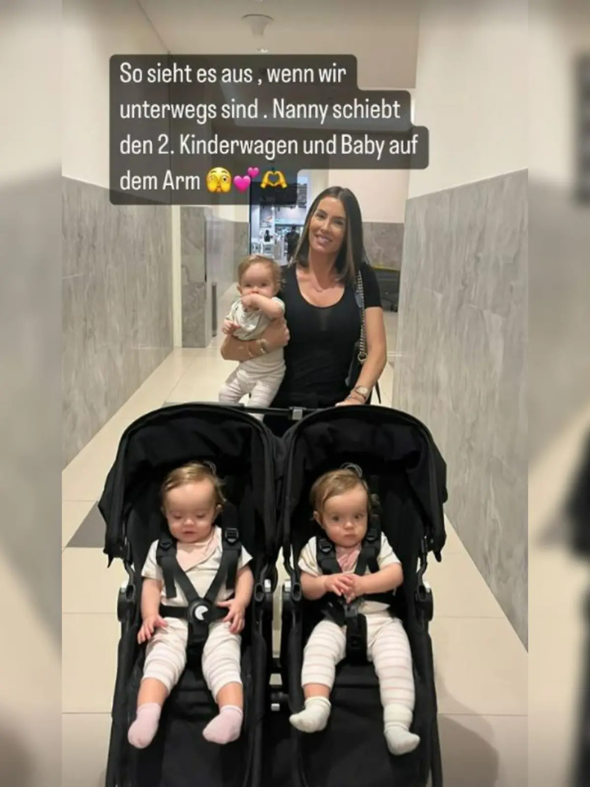 Anna-Maria Ferchichi mit ihren Drillingen