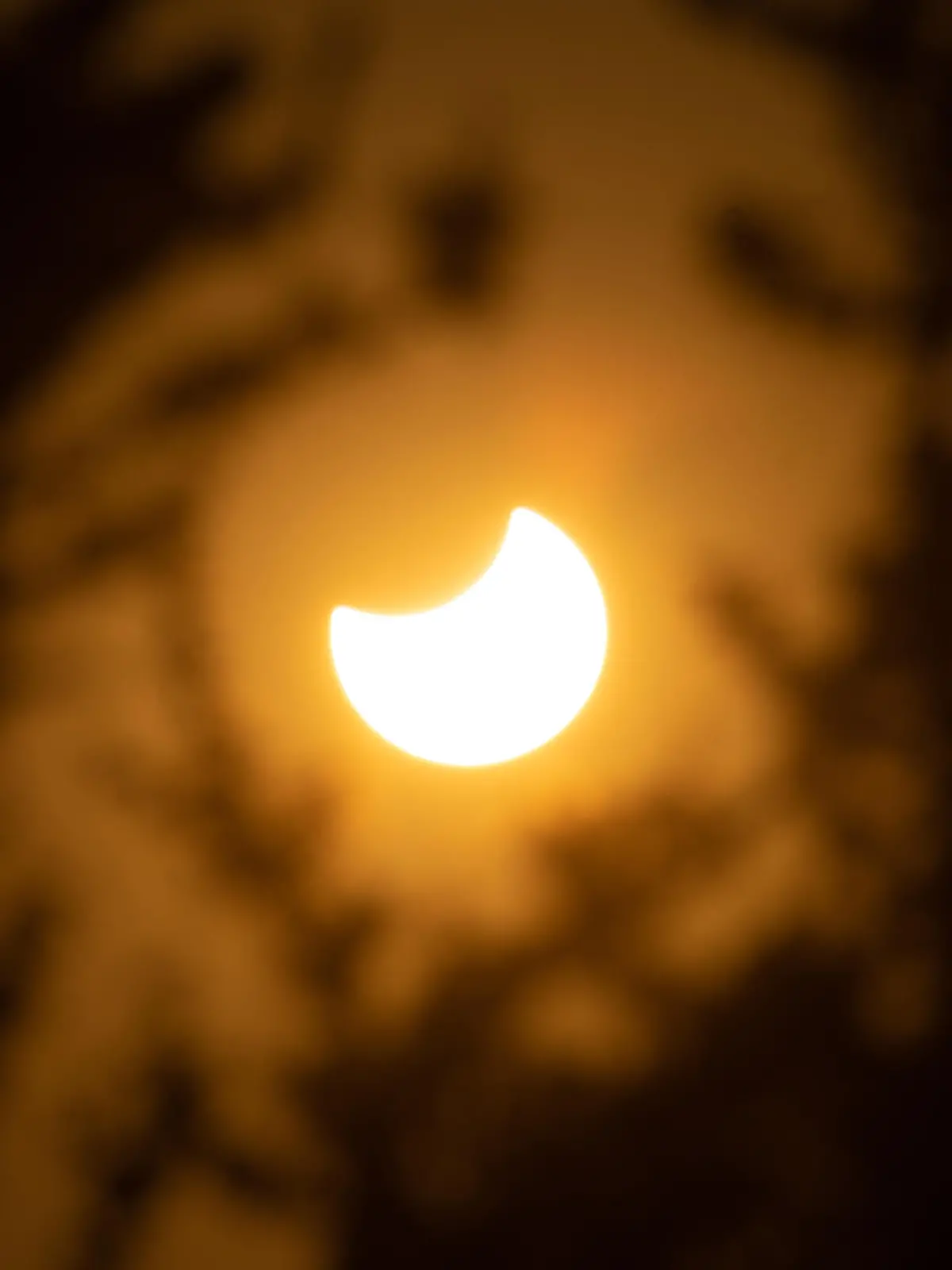 April 30, 2022, Santiago, Metropolitana, Chile: The 28% partial solar eclipse is seen from Santiago, Chile. (Credit Image: Â© Matias Basualdo/ZUMA Press Wire