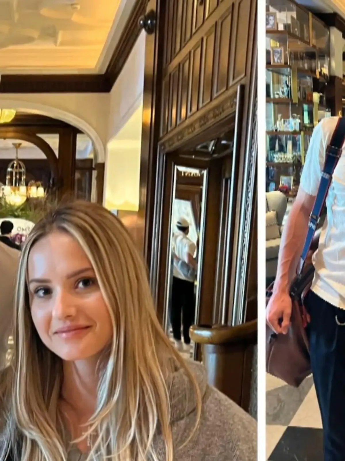 Davina Geiss schießt ein Foto mit Mats Hummels.
