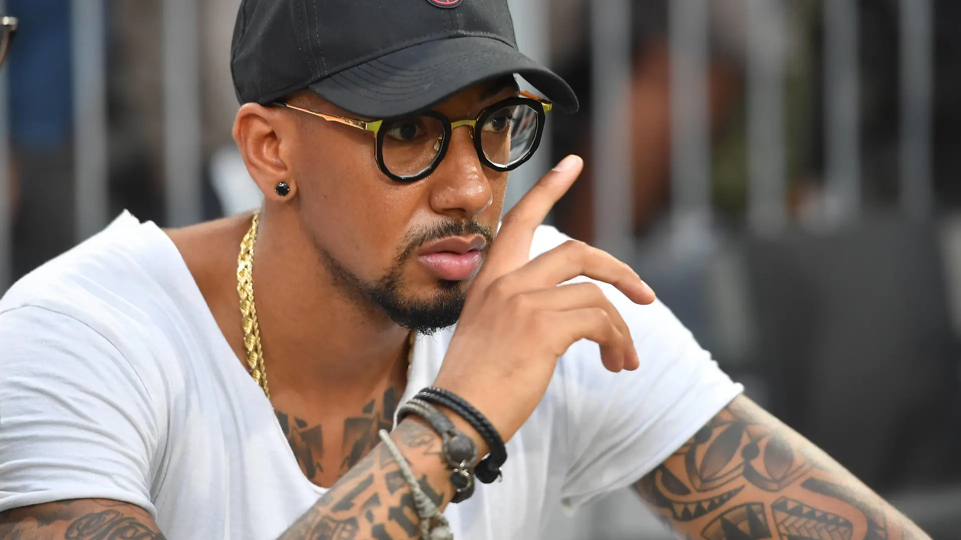 Jerome BOATENG (Bayern Muenchen),,in zivil,privat, Einzelbild,angeschnittenes Einzelmotiv,Portraet,Portrait,Porträt. Halbfinale 2/ FC Bayern Muenchen-FC Liverpool 0-3. Fussball,Audi Cup 2017 am 01.08.2017.Saison2017/18,

Jerome Boateng Bavaria Munich in civilians Private Single Partly sliced Single subject Portrait Portrait Portrait Semi-finals 2 FC Bavaria Munich FC Liverpool 0 3 Football Audi Cup 2017 at 01 08 2017  18  