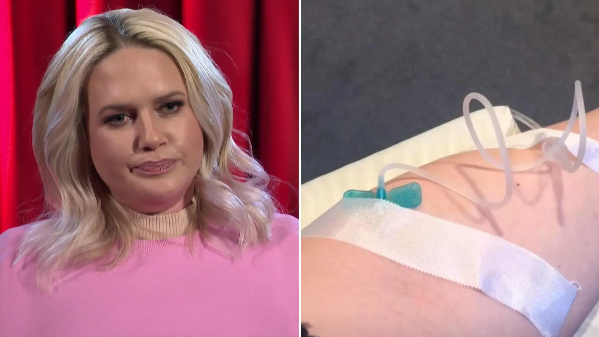 Sarah Knappik hängt am Tropf