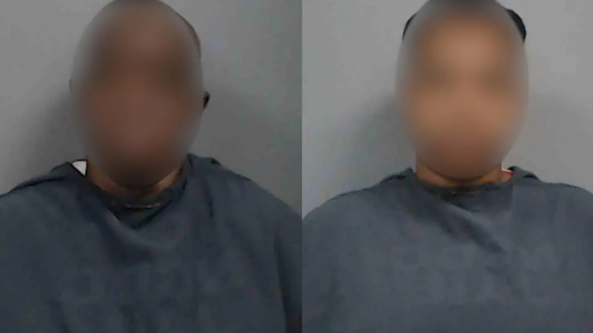 Zwei Frauen auf einem Polizeifoto.