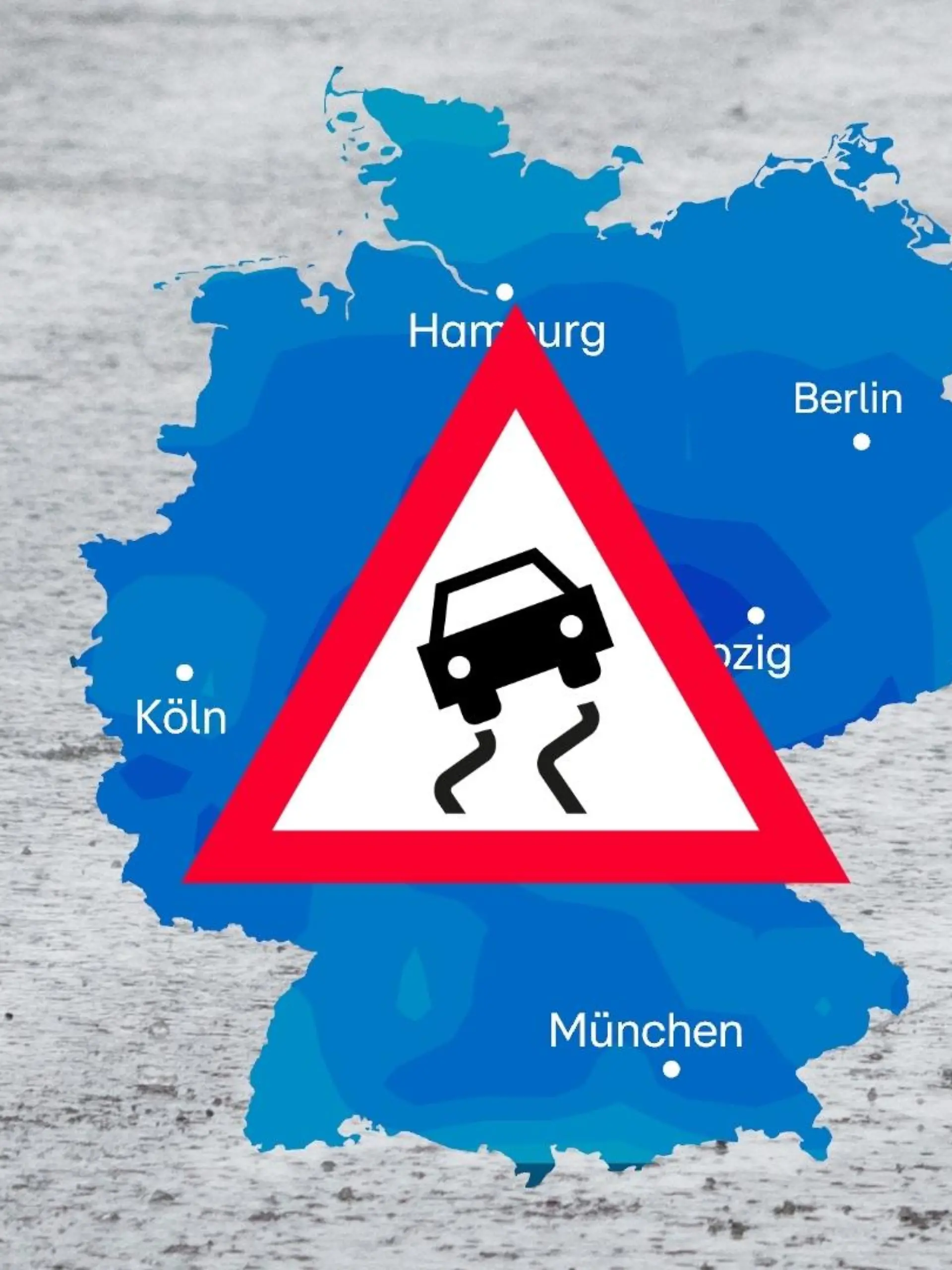 Glättegefahr in Deutschland