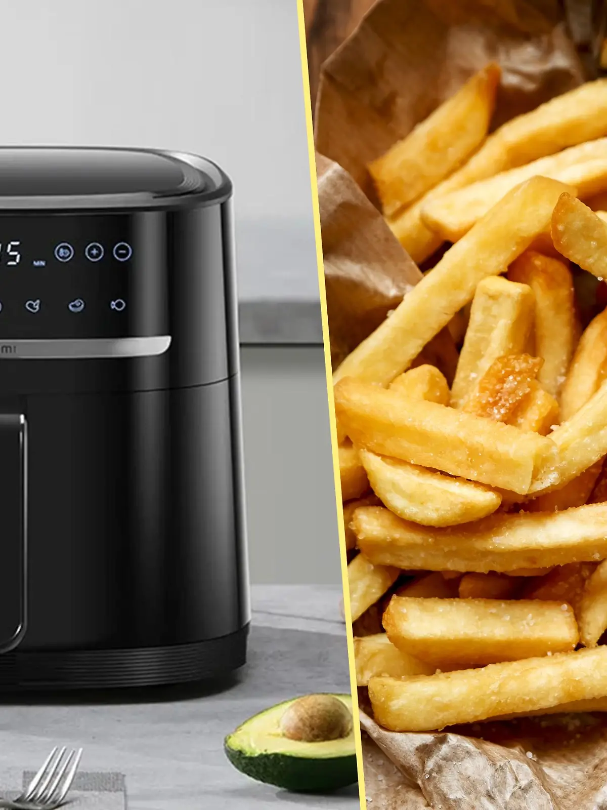 Xiaomi Heißluftfritteuse mit knusprigen Pommes