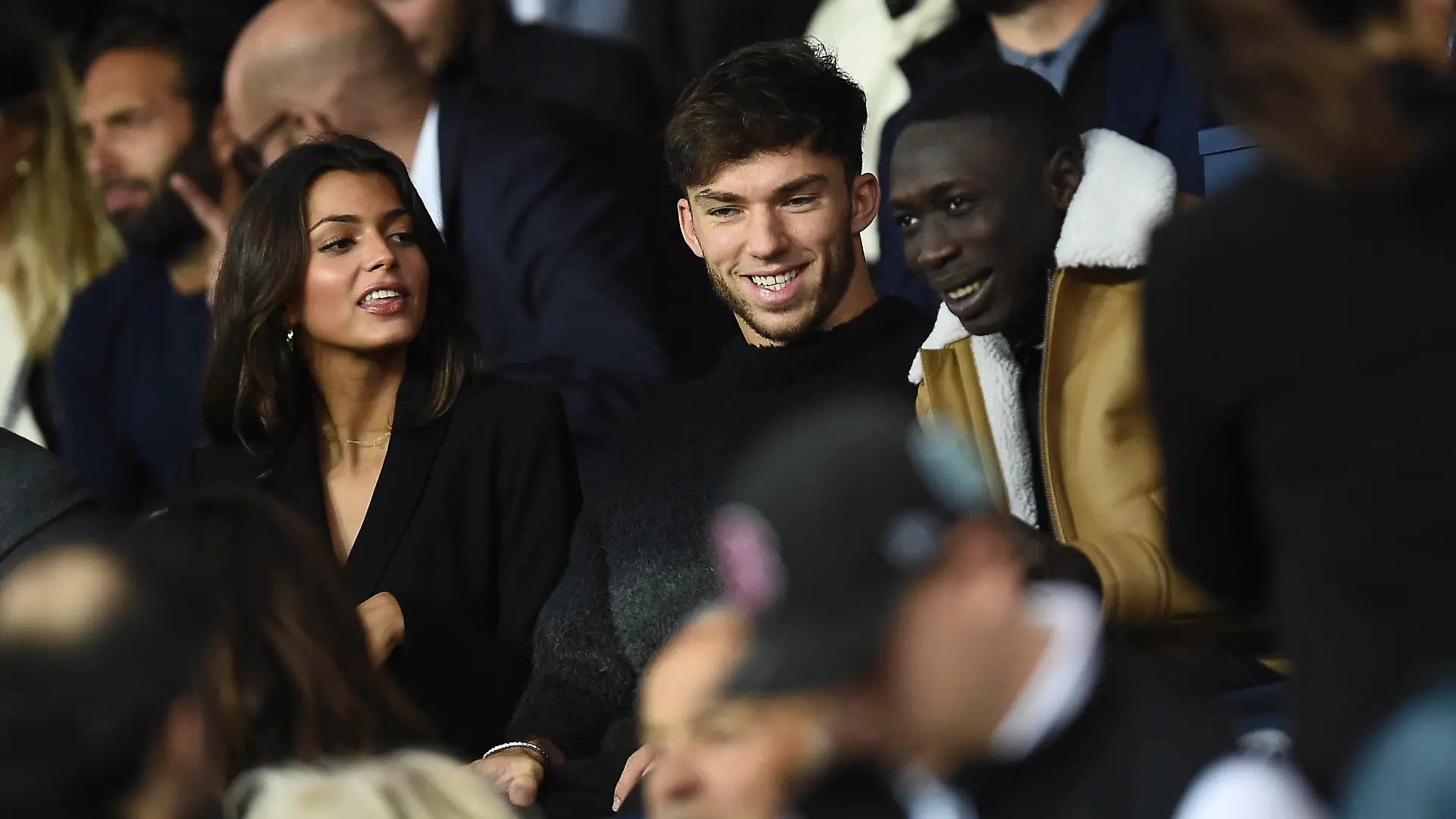 PSG / OM french league 1 football match - Celebrities.
Uber Eats Ligue 1 au Parc des Princes le 16 Octobre 2022 - PSG / OM -
Personnalites en tribune - Khaby Lame, le nouveau phenomene de TikTok en compagnie de Pierre Gasly et Caterina Masetti Zannini, la compagne de Pierre Gasly
//SPENCERJOHN_tri0177/2210171417/Credit:JOHN SPENCER/SIPA/2210171422 / action press