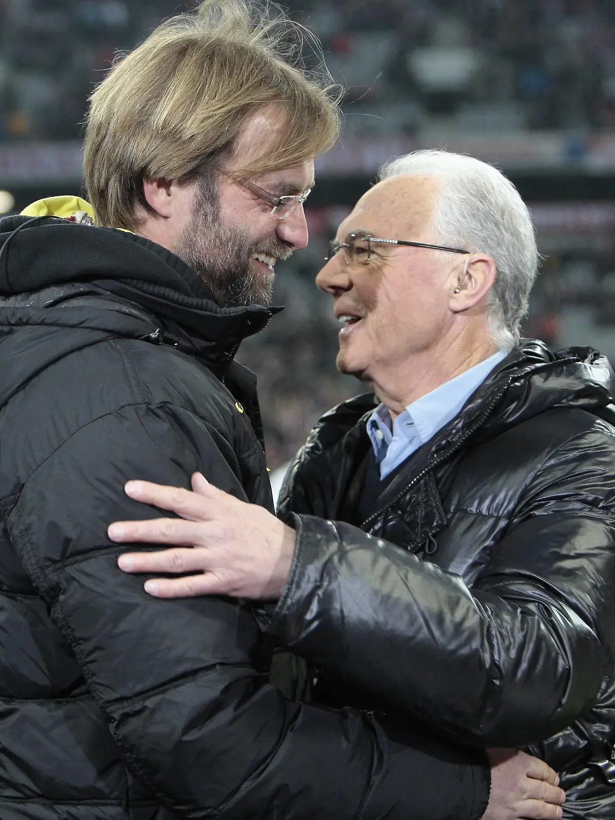 Bildnummer: 09452701  Datum: 26.02.2011  Copyright: imago/Pressefoto Baumann
 26.02.2011, Allianz Arena, 1. Fußball-Bundesliga, FC Bayern München vs. Borussia Dortmund, v.l. Trainer Jürgen Klopp (BvB), Franz Beckenbauer 26.02.2011, Allianz Arena, German Football Bundesliga, FC Bayern München vs. Borussia Dortmund ; 2011 2011 quer Fußball Ballsport Herren Männer Profis Deutsche Fußball Liga Deutschefußballliga Deutsche-Fußball-Liga  Sportfoto SP SPO Bundesliga 1.Bundesliga 1.Liga Liga 1. Liga erste Profifußballer Profi Profiliga Verein Vereinstrikot Fussball 1.Bundesliga 1. Bundesliga 1.Liga 1. Liga 1. Liga Erstligist BuLi Profifussballer Bundesliga1 2010/2011 Profifussball Profifussballer.

Image number 09452701 date 26 02 2011 Copyright imago  Baumann 26 02 2011 Alliance Arena 1 Football Bundesliga FC Bavaria Munich vs Borussia Dortmund v l team manager Jürgen Klopp Borussia Franz Beckenbauer 26 02 2011 Alliance Arena German Football Bundesliga FC Bavaria Munich vs Borussia Dortmund 2011 2011 horizontal Football Ball sports men Men Professionals German Football League  German Football League Sports photo SP SPO Bundesliga 1 Bundesliga 1 League League 1 League First Professional footballers Professional Professional league Club Club jersey Football 1 Bundesliga 1 Bundesliga 1 League 1 League 1 League Erstligist Buli Professional footballers Bundesliga1 2010 2011 Professional football Professional footballers  