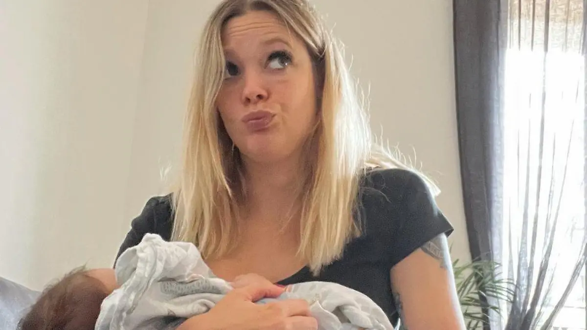 Anne Wünsche mit Sohn Sávio