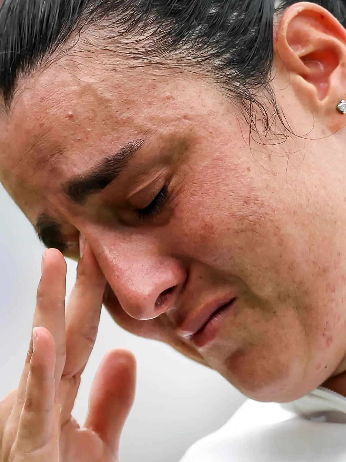 230716 -- LONDON, July 16, 2023 -- Ons Jabeur reacts after the women s singles final match between Marketa Vondrousova of the Czech Republic and Ons Jabeur of Tunisia at Wimbledon Tennis Championships in London, Britain, July 15, 2023.  SPBRITAIN-LONDON-TENNIS-WIMBLEDON-WOMEN S SINGLES-FINAL HanxYan PUBLICATIONxNOTxINxCHN