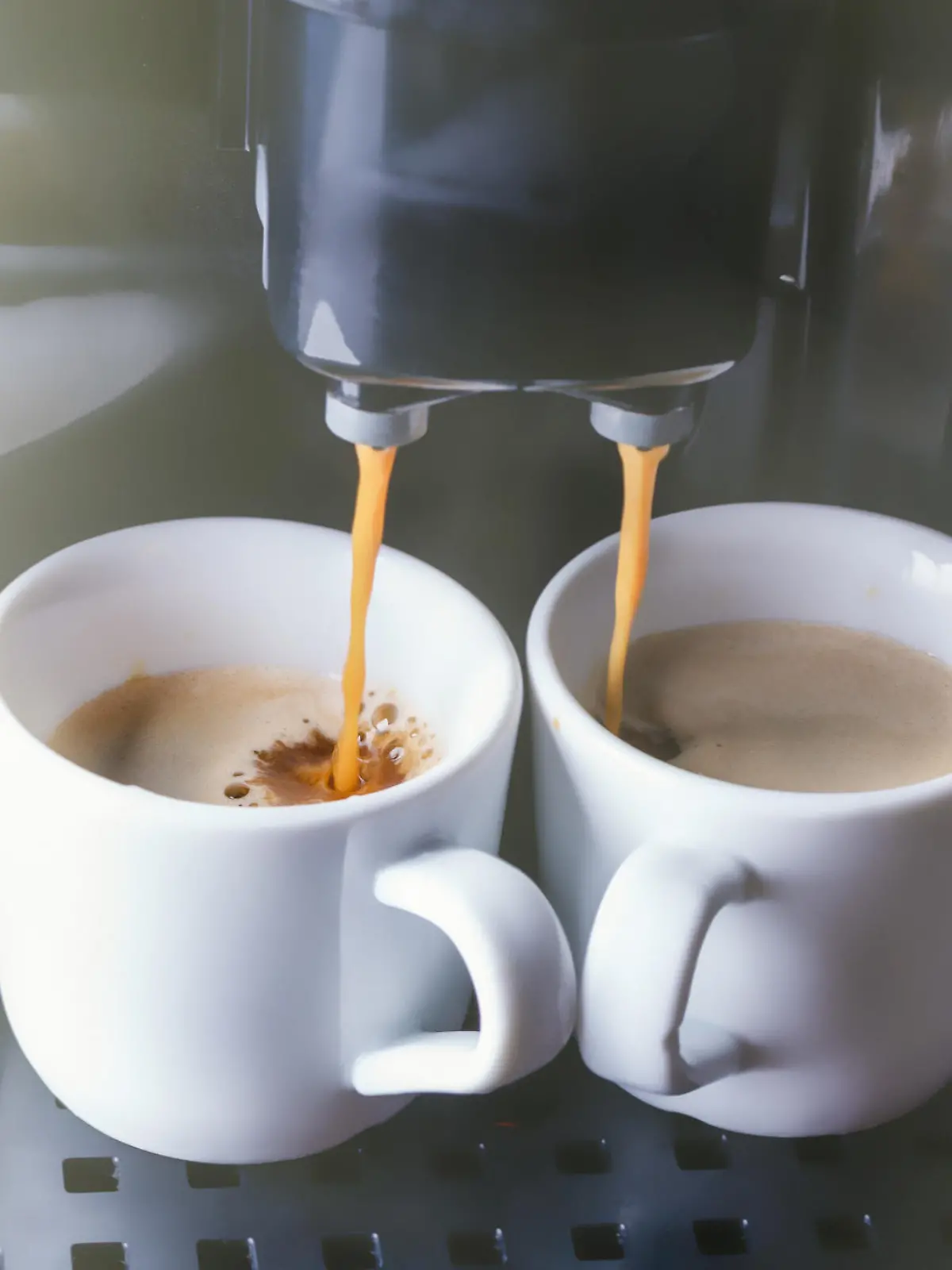 Tassen unter einem Kaffeevollautomaten