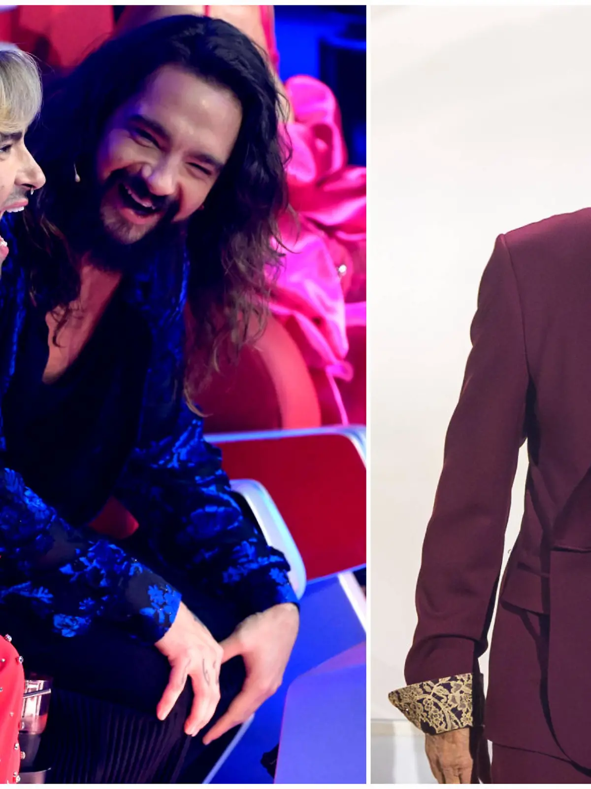 Billund Tom Kaulitz bei "the Voice"; Thomas Gottschalk bei seiner letzten "Wetten dass...?"-Sendung