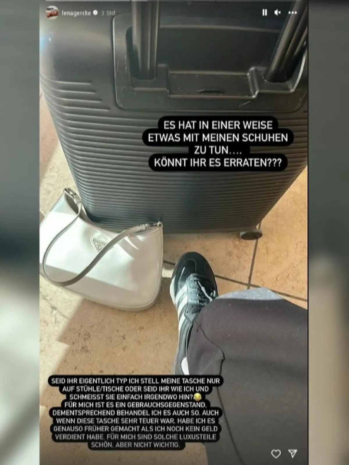 Screenshot aus Lena Gerckes Story.