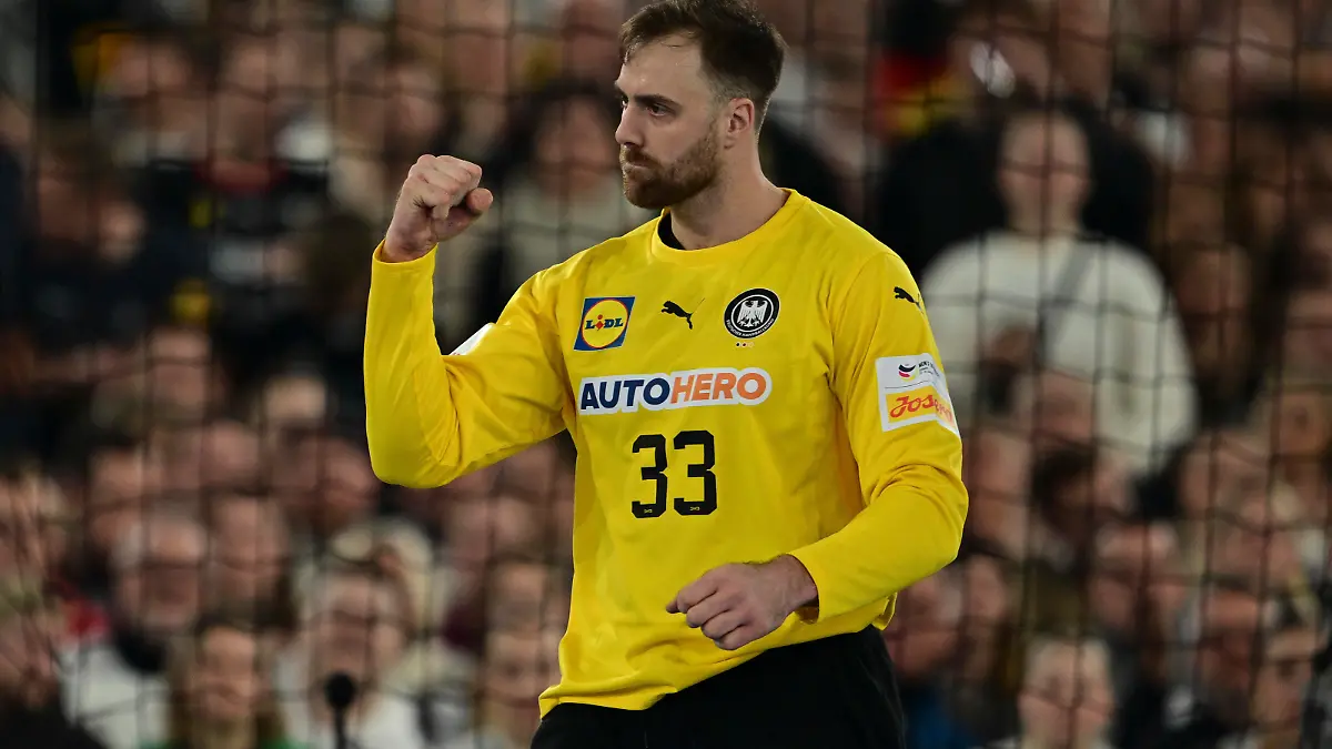 Andreas Wolff ( Deutschland ), Deutschland vs. Schweiz, Europameisterschaft, Laenderspiel, Handball, 10.01.2024 / action press