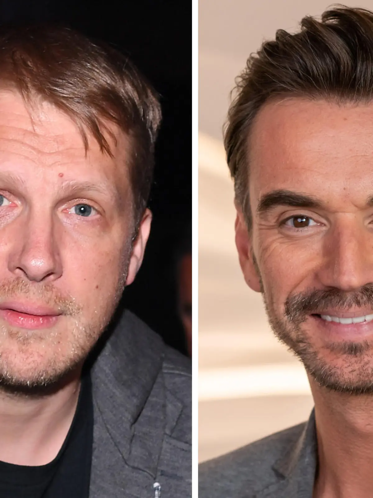 Collage aus 2 Bildern: links ist Oliver Pocher zu sehen, rechts Florian Silbereisen