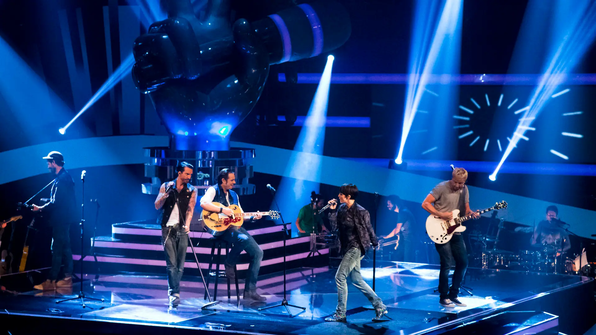 The Voice of Germany
Max Herre, The BossHoss, Nena, Samu Haber
Foto: ©  SAT.1/ProSieben/Richard Hübner

Dieses Bild darf bis 31. Dezember 2013 honorarfrei für redaktionelle Zwecke und nur im Rahmen der Programmankündigung verwendet werden. Spätere Veröffentlichungen sind nur nach Rücksprache und ausdrücklicher Genehmigung der ProSiebenSat.1 TV Deutschland GmbH möglich. Verwendung nur mit vollständigem Copyrightvermerk. Das Foto darf nicht verändert, bearbeitet und nur im Ganzen verwendet werden. Es darf nicht archiviert werden. Es darf nicht an Dritte weitergeleitet werden. Bei Fragen: 089/9507-1166.
 
Voraussetzung für die Verwendung dieser Programmdaten ist die Zustimmung zu den
Allgemeinen Geschäftsbedingungen der Presselounges der Sender der ProSiebenSat.1 Media AG.
