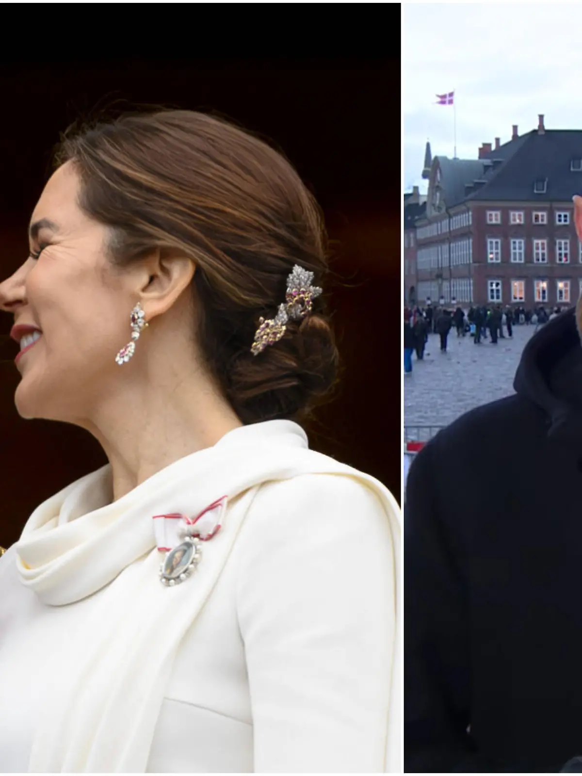 Frederik und Mary von Dänemark geben sich einen Kuss - Michael Begasse verfolgt alles live mit.