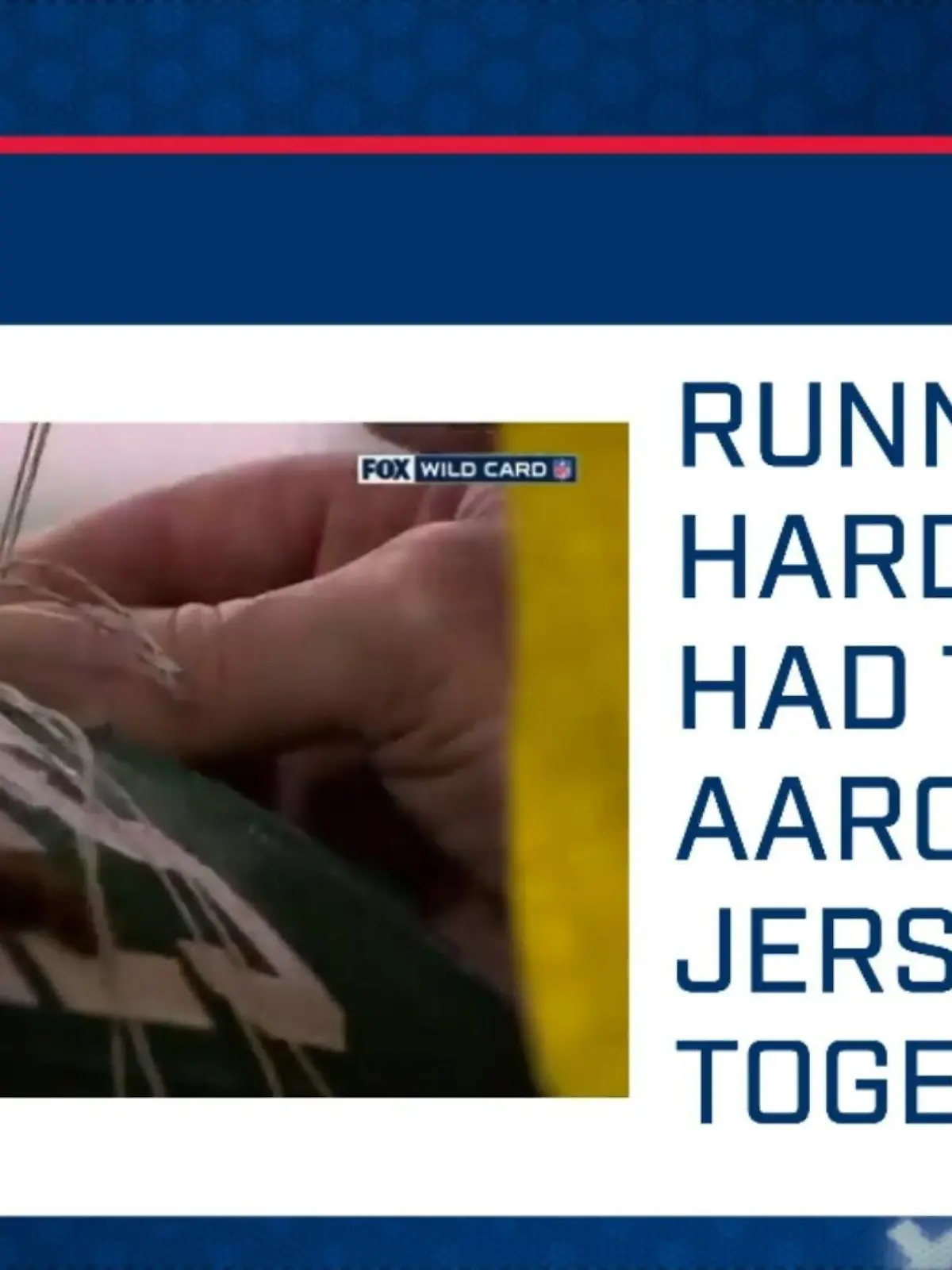 Das Trikot von Aaron Jones musste während des Spiels gegen die Dallas Cowboys genäht werden. Für den Running Back der Green Bay Packers eine echte Herzensangelegenheit. Denn: Der 26-Jährige trägt die Asche seines toten Vaters in einer Tasche im Trikot mit sich herum.
