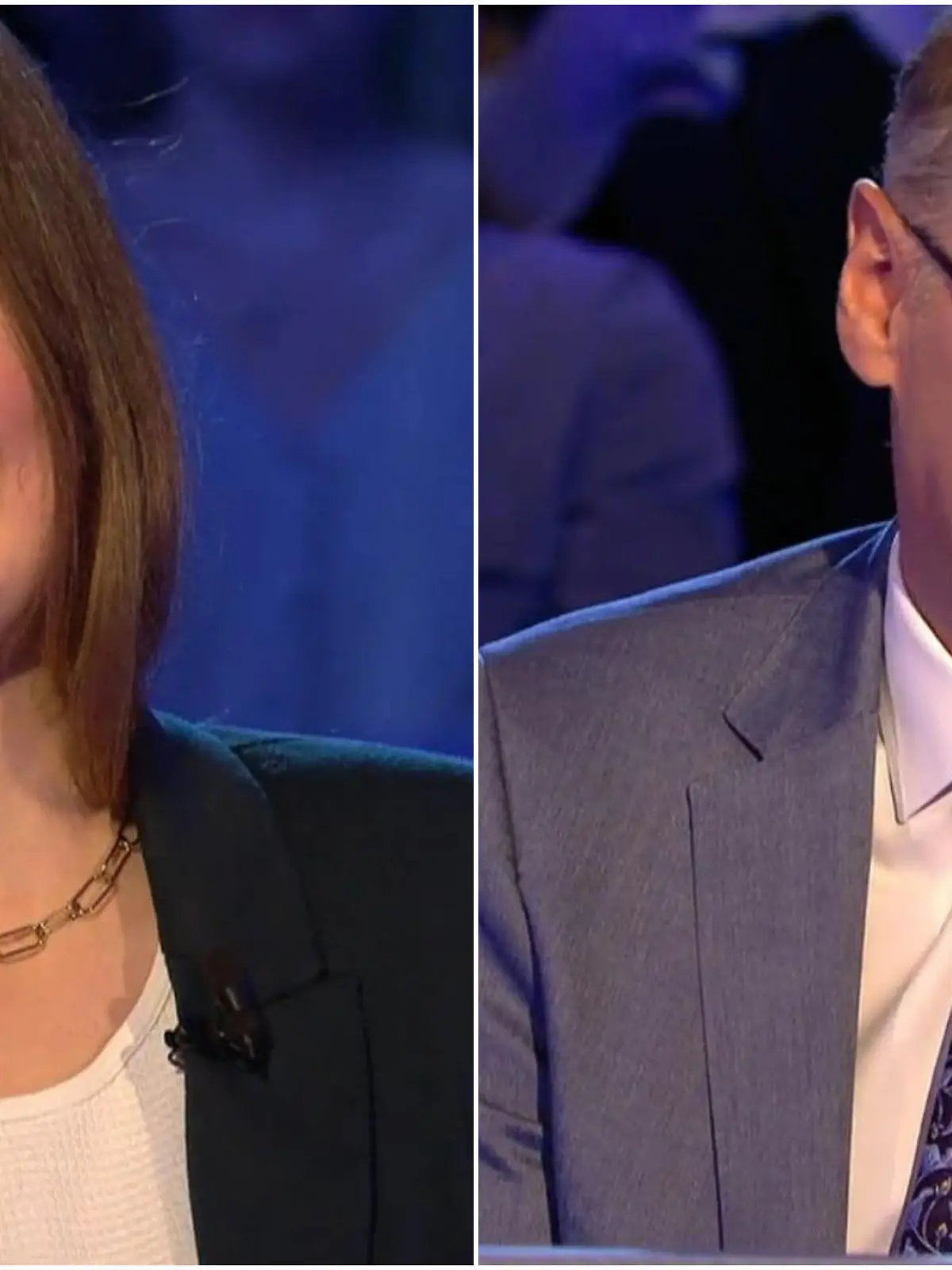 WWM-Kandidatin Nele erzählt Moderator Günther Jauch eine peinliche Anekdote.