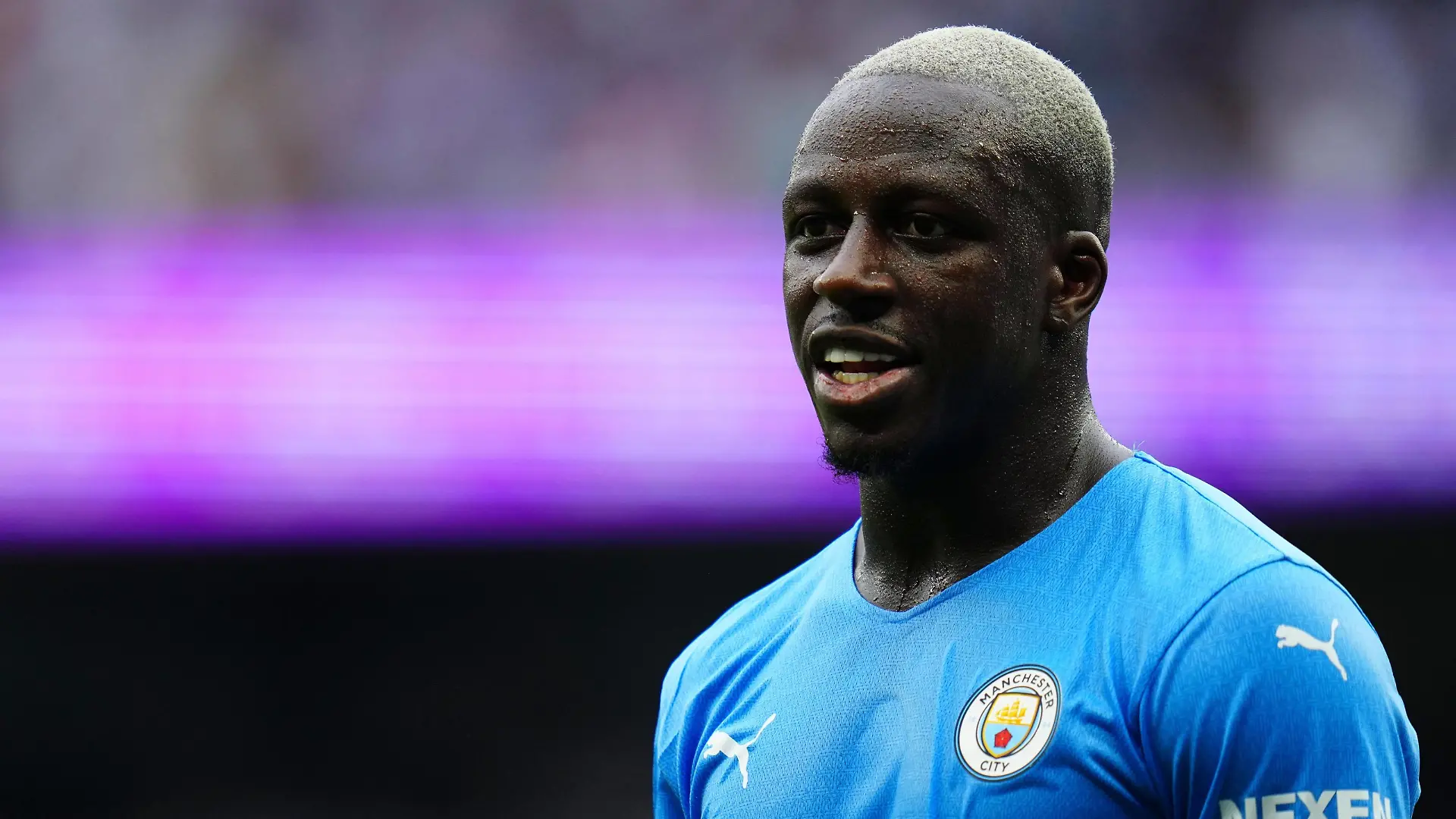  Mandatory Credit: Photo by Javier Garcia/Shutterstock 12272678gl Benjamin Mendy of Manchester City Tottenham Hotspur v Manchester City, Premier League, Football, Tottenham Hotspur Stadium, London, UK - 15 August 2021 EDITORIAL USE ONLY No use with unauthorised audio, video, data, fixture lists, club/league logos or live services. Online in-match use limited to 120 images, no video emulation. No use in betting, games or single club/league/player publications. Tottenham Hotspur v Manchester City, Premier League, Football, Tottenham Hotspur Stadium, London, UK - 15 August 2021 EDITORIAL USE ONLY No use with unauthorised audio, video, data, fixture lists, club/league logos or live services. Online in-match use limited to 120 images, no video emulation. No use in betting, games or single club/league/player publications. PUBLICATIONxINxGERxSUIxAUTXHUNxGRExMLTxCYPxROMxBULxUAExKSAxONLY Copyright: xJavierxGarcia/Shutterstockx 12272678gl