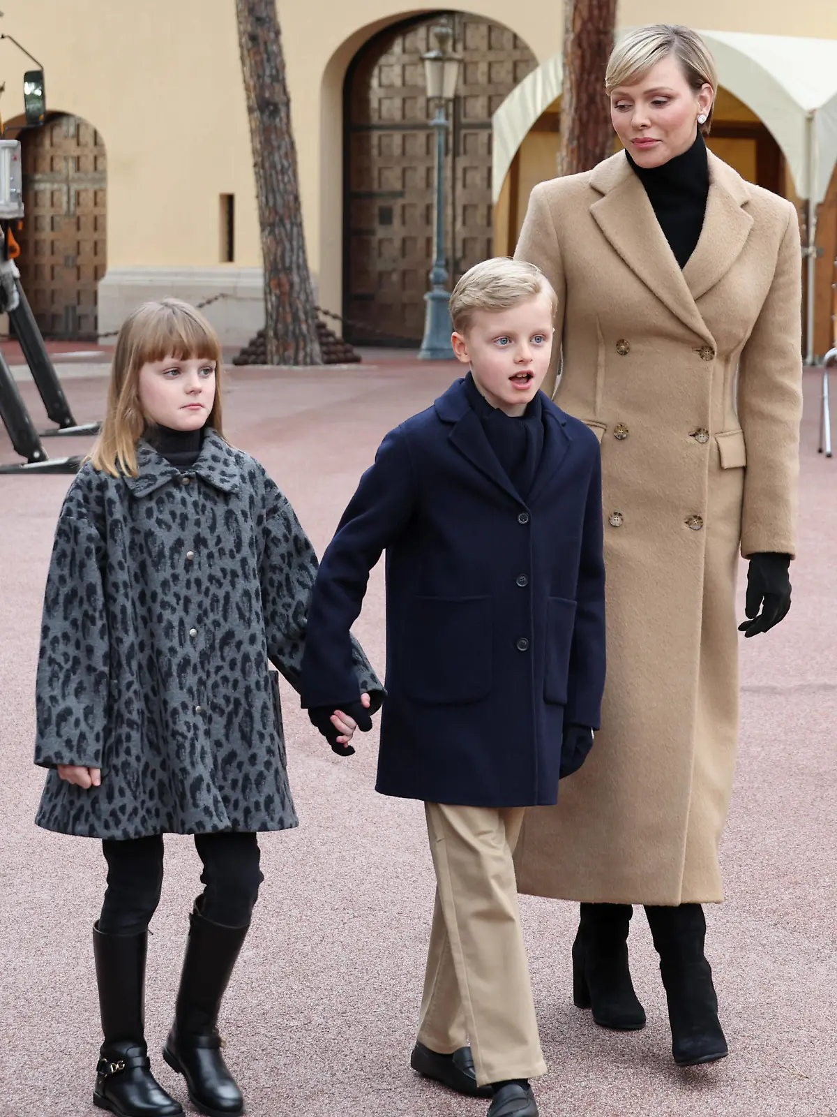 (EDITOR'S NOTE : NO TABLOIDS WEB & PRINT, NO DAILY MAIL, NO DAILY MAIL GROUP, NO VOICI, NO CLOSER) Prince Jacques of Monaco, Charlene, Princess of Monaco and Princess Gabriella of Monaco attend The Circus Parade on January 13, 2024 in Monaco, Monaco. 
//01PIERREVILLARD_VILLARD.0029/Credit:POOL MONACO/SIPA/2401131646