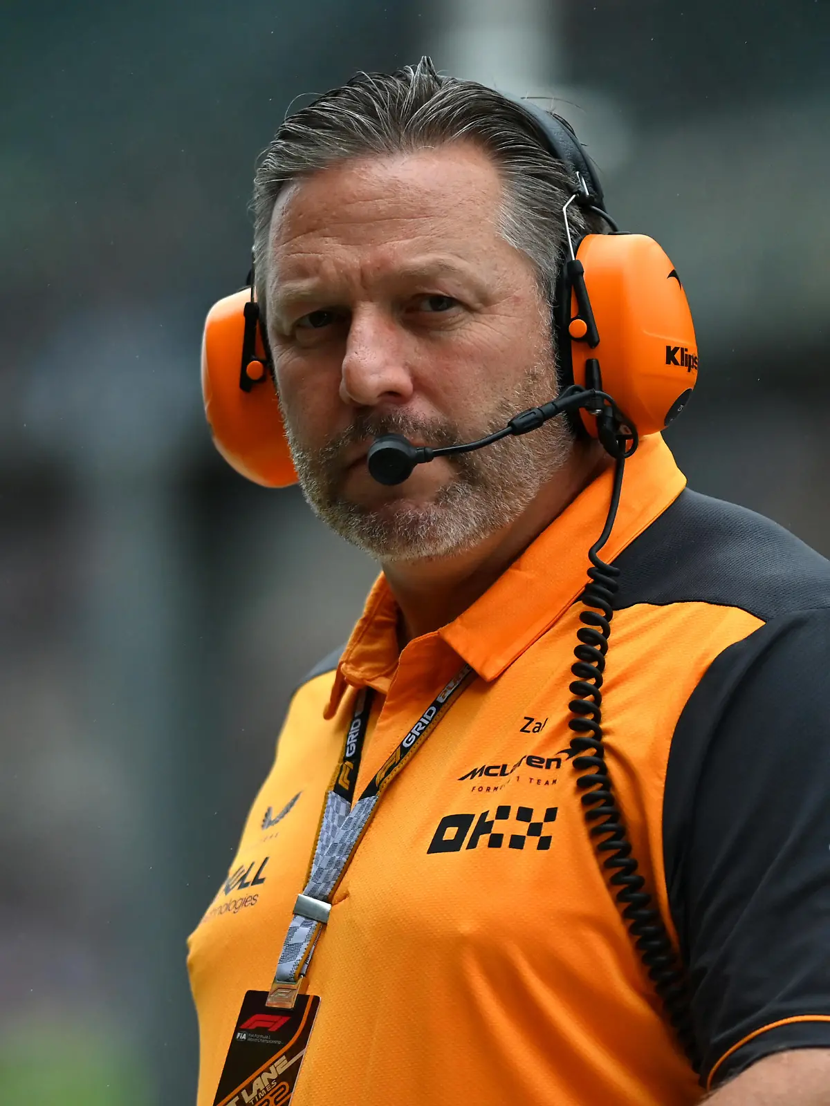 SPA, BELGIUM - AUGUST 26: McLaren Chief Executive Officer Zak Brown looks on in the Pitlane during practice ahead of the F1 Grand Prix of Belgium at Circuit de Spa-Francorchamps on August 26, 2022 in Spa, Belgium. (Photo by Dan Mullan/Getty Images)