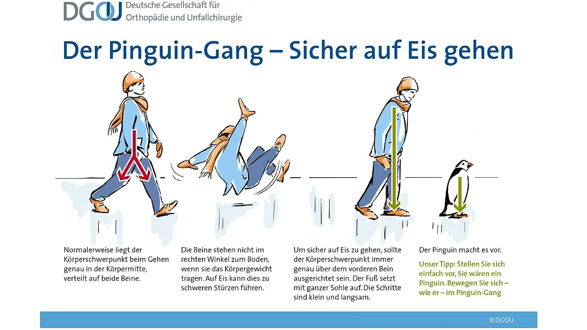 Sturzgefahr bei Glätte so minimieren