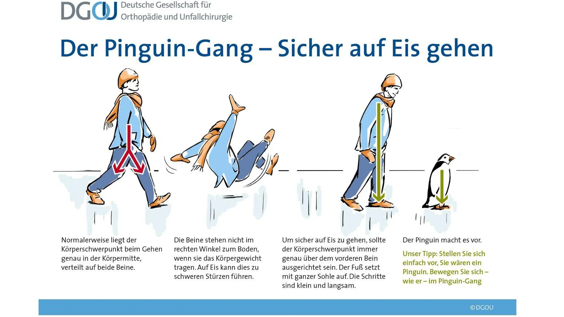 Sturzgefahr bei Glätte so minimieren