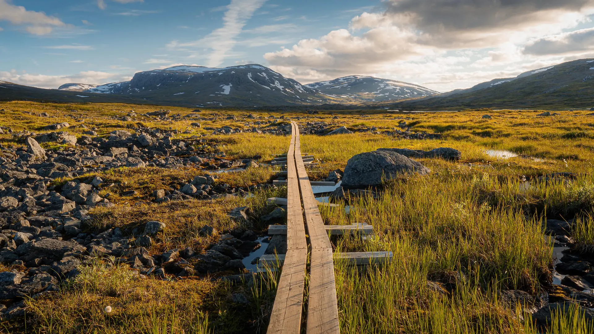 'Kungsleden', also know as The King's Trail is an approximately 440km long hiking trail in Swedens most northern landscape; Lapland. It passes through vast valleys, mountain passes and rivers and is one of the most scenic hikes in the country.